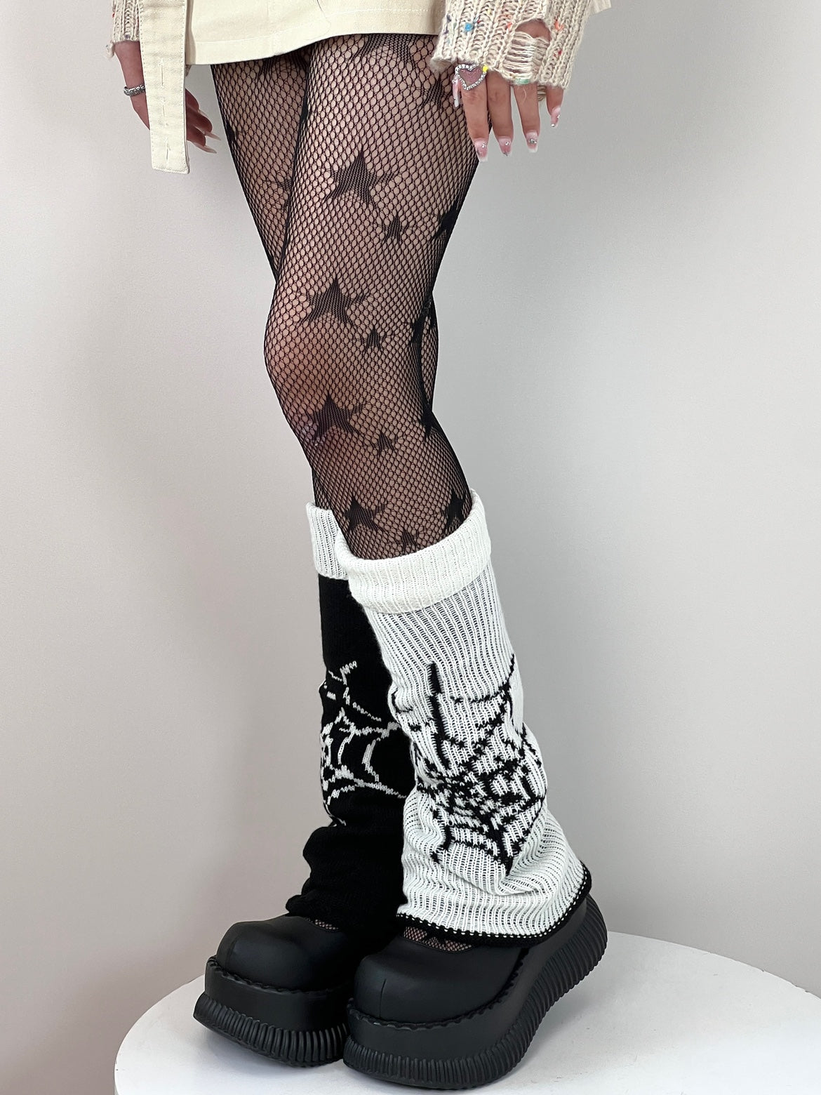 Black Star Fishnet Tights