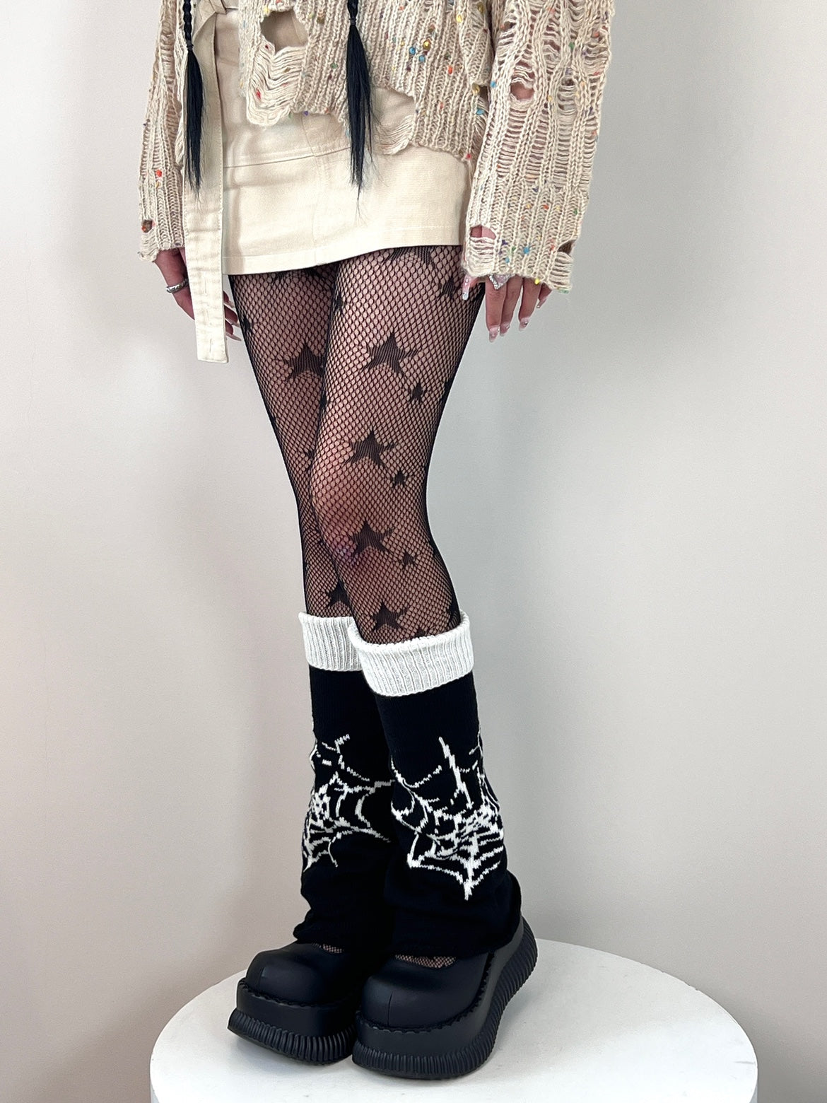 Black Star Fishnet Tights