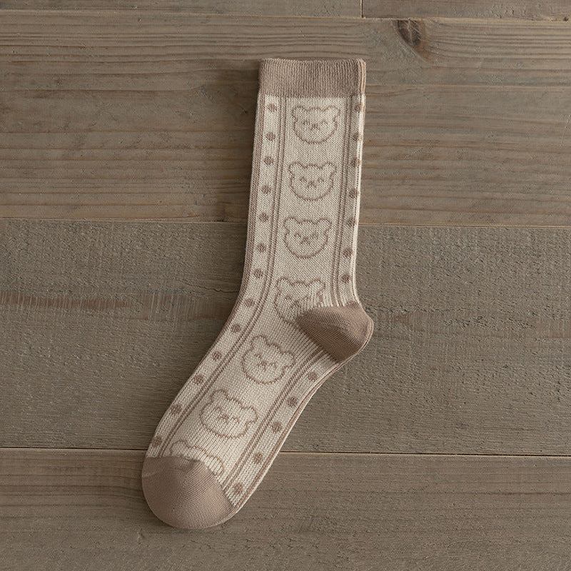 Retro Artistic Geometric Cotton Socks