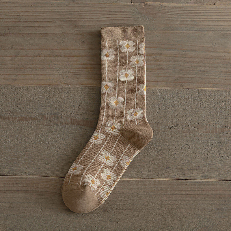 Retro Artistic Geometric Cotton Socks