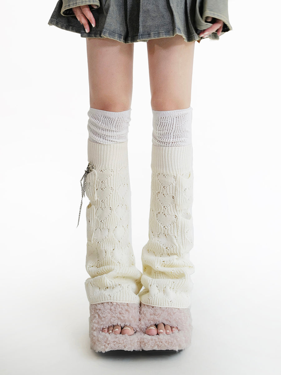 Heart-Lace-White-Leg-Warmer