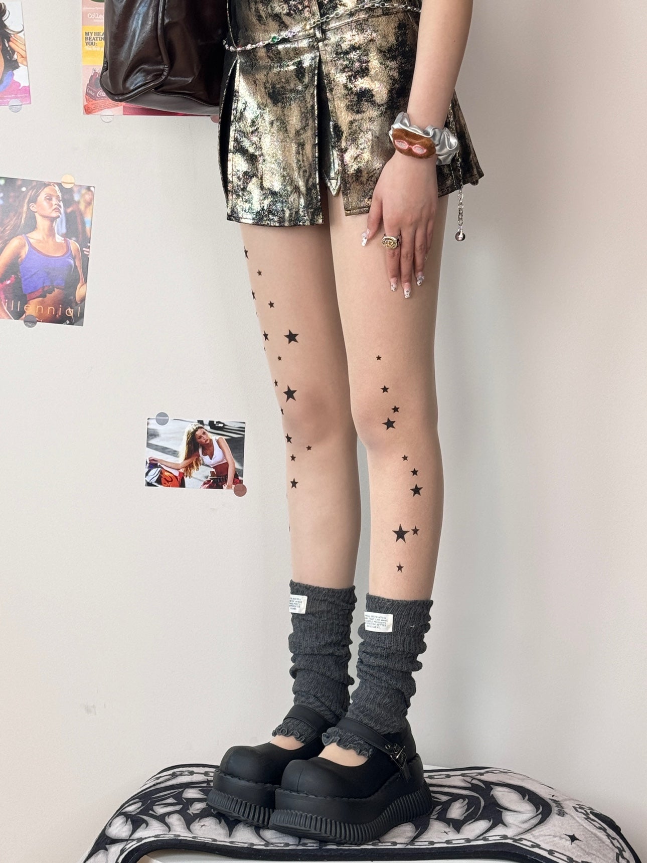 Sheer Nude Star Tights