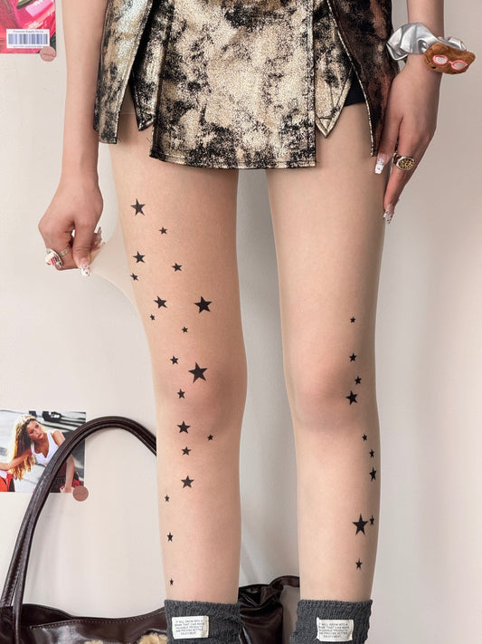 Sheer Nude Star Tights