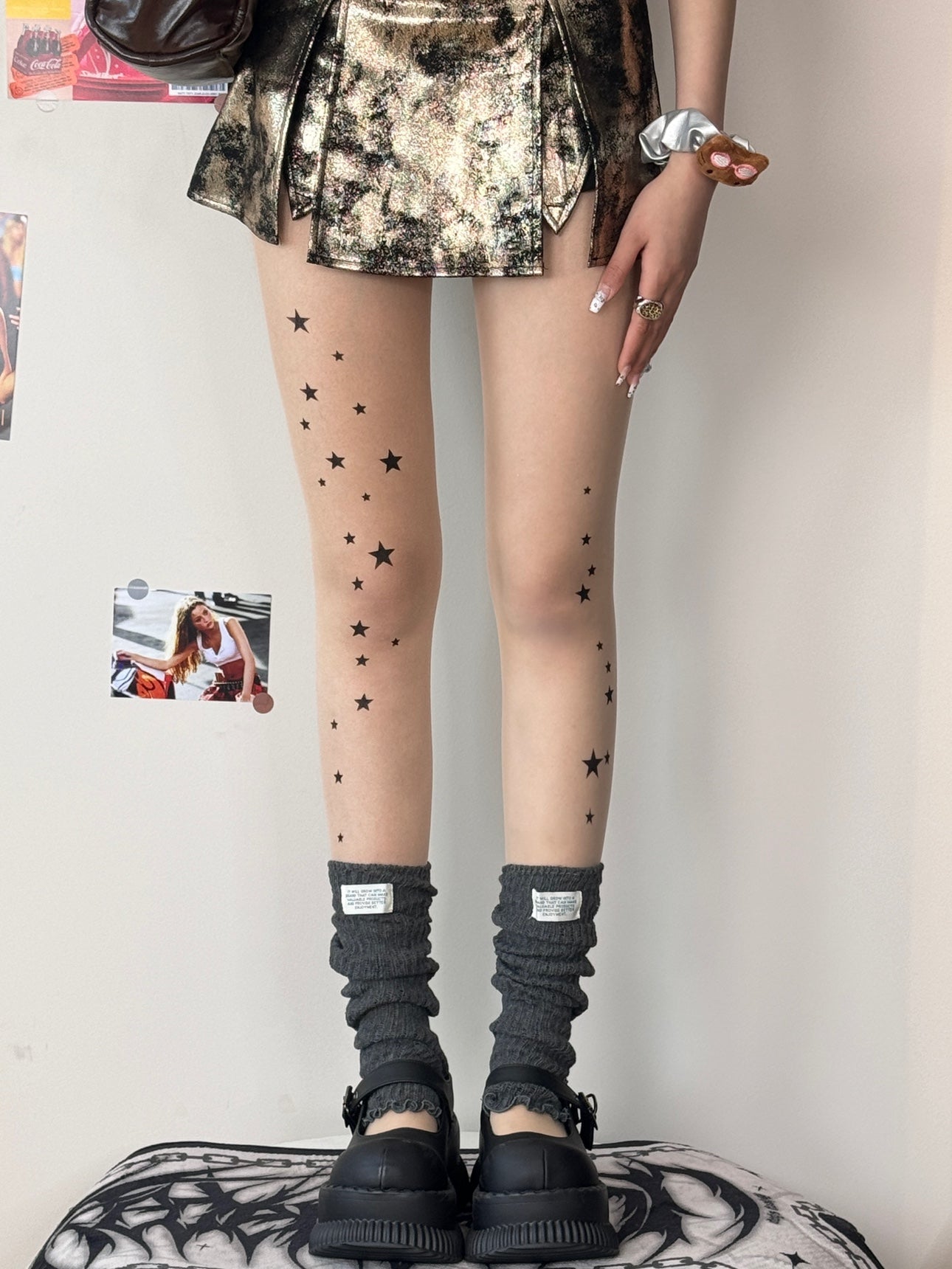 Sheer Nude Star Tights