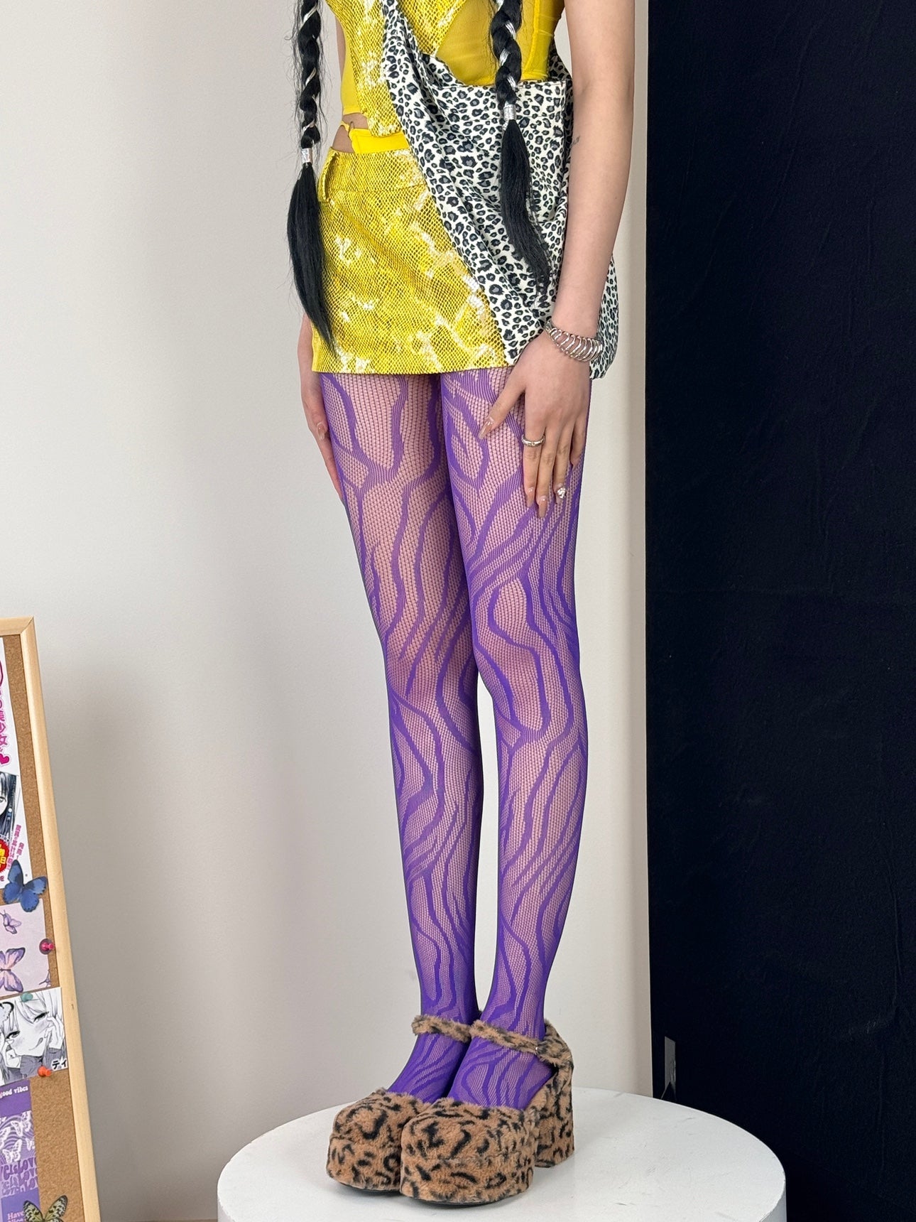 Zebra-Fishnet-Purple-Tights